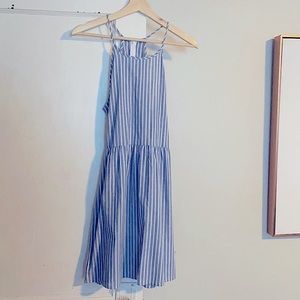 Summer blue and white striped dress, size small